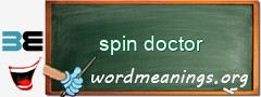 WordMeaning blackboard for spin doctor